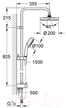 Душевая система GROHE New Tempesta Cosmopolitan System 27394000