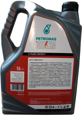 Моторное масло Selenia K Pure Energy Multi Air 5W40 14115019 / 70026M12EU (5л)