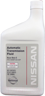 Трансмиссионное масло Nissan Matic Fluid D / 999MPAA100P (0.946л)