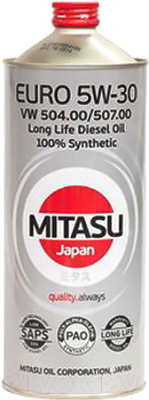 Моторное масло Mitasu Motor Euro Diesel 5W30 / MJ-210-1 (1л)