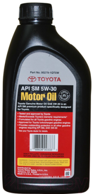 Моторное масло Toyota API SM 5W30 / 00279-1QT5W (0.946л)
