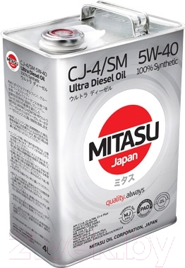 Моторное масло Mitasu Ultra Diesel 5W40 / MJ-211-4 (4л)