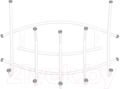 Вешалка для одежды Ника Премиум 3 / ВНП3 (белый)