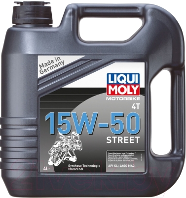 Моторное масло Liqui Moly Motorbike 4T Street 15W50 / 1689 (4л)
