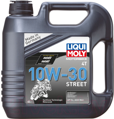 Моторное масло Liqui Moly Motorbike 4T Street 10W30 (4л)