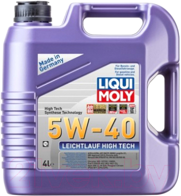 Моторное масло Liqui Moly Leichtlauf High Tech 5W40 / 2595 (4л)