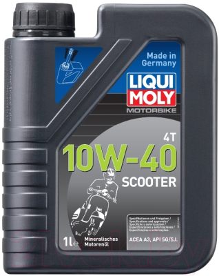 Моторное масло Liqui Moly Motorbike 4T Scooter 10W40 / 1618 (1л)