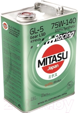 Трансмиссионное масло Mitasu Racing Gear Oil 75W140 / MJ-414-4 (4л)