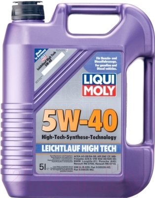 Моторное масло Liqui Moly Leichtlauf High Tech 5W40 / 2328 (5л)