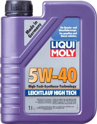 Моторное масло Liqui Moly Leichtlauf High Tech 5W40 / 2327 (1л)