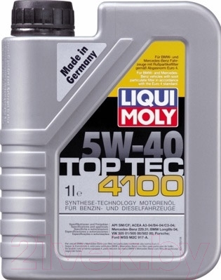 Моторное масло Liqui Moly Top Tec 4100 5W40 / 9510 (1л)