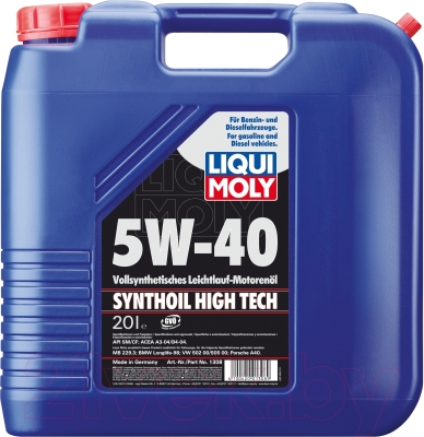 Моторное масло Liqui Moly Synthoil High Tech 5W40 / 1308 (20л)