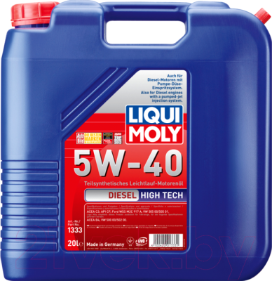 Моторное масло Liqui Moly Diesel High Tech 5W40 / 1333 (20л)