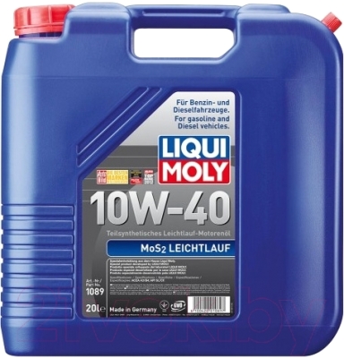 Моторное масло Liqui Moly MoS2 Leichtlauf 10W40 / 1089 (20л)