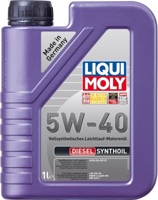 Моторное масло Liqui Moly Diesel Synthoil 5W40 / 1340 (1л)