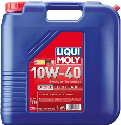 

Моторное масло Liqui Moly, Diesel Leichtlauf 10W40 / 1388