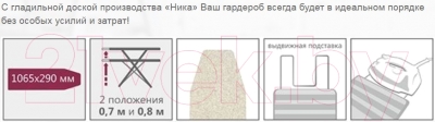 Гладильная доска Ника Лина 2 / ДЛ2 (цветы яблони)