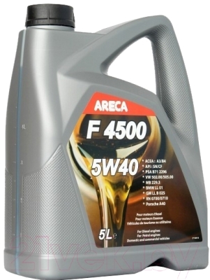 Моторное масло Areca F4500 5W40 / 11452 (5л)