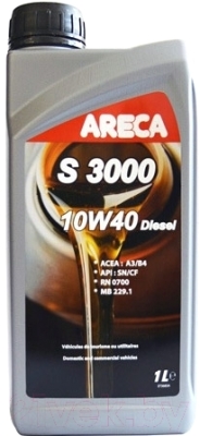 Моторное масло Areca S3000 Diesel 10W40 / 12201 (1л)