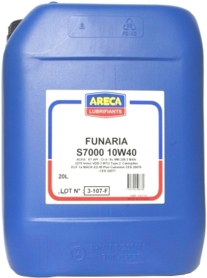 Моторное масло Areca Funaria S7000 10W40 (20л)