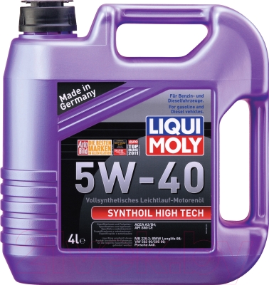 Моторное масло Liqui Moly Synthoil High Tech 5W40 / 2194 (4л)