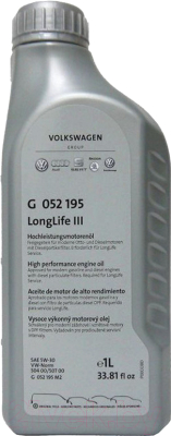 Моторное масло VAG Longlife III 5W30 / G052195M2 (1л)