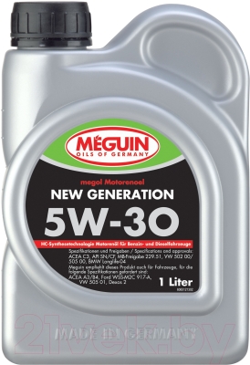 Моторное масло Meguin Megol New Generation 5W30 / 6512 (1л)