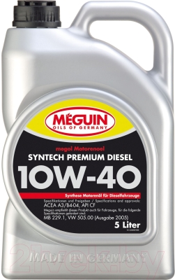 Моторное масло Meguin Megol Syntech Premium Diesel 10W40 / 4637 (5л)