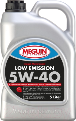 Моторное масло Meguin Megol Low Emission 5W40 / 6574 (5л)