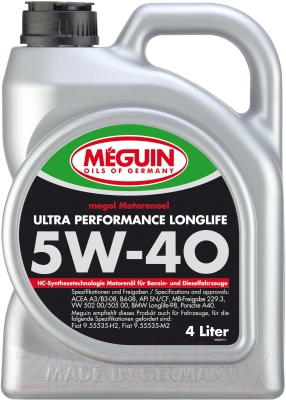 Моторное масло Meguin Megol Ultra Performance Longlife 5W40 / 6486 (4л)