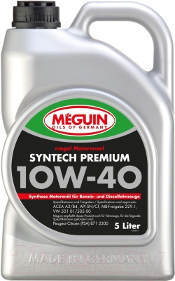Моторное масло Meguin Megol Syntech Premium 10W40 / 4338 (5л)