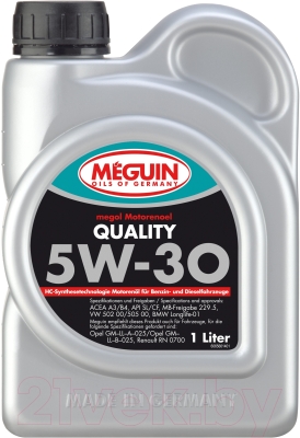 Моторное масло Meguin Megol Quality 5W30 / 6566 (1л)