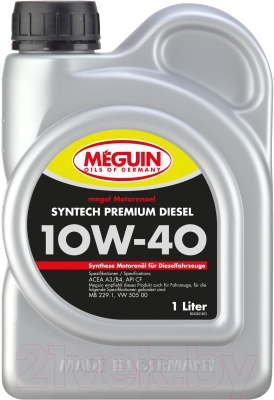 

Моторное масло Meguin, Megol Syntech Premium Diesel 10W40 / 4340
