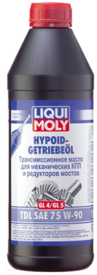 Трансмиссионное масло Liqui Moly Hypoid-Getriebeoil GL4/5 TDL 75W90 / 1407 (1л)