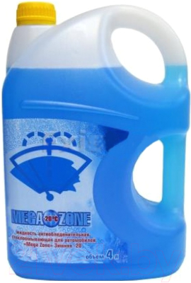 Жидкость стеклоомывающая MegaZone Classic Зима -20 / 9000002-1 (4л, синий)