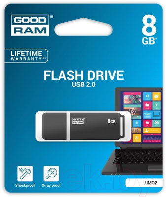 Usb flash накопитель Goodram UMO2 8GB (UMO2-0080WER11)