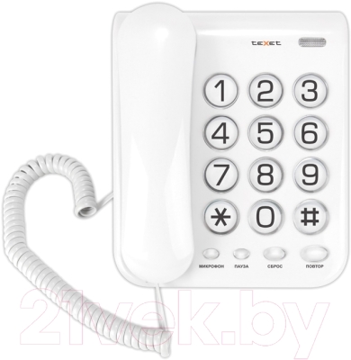 Проводной телефон Texet TX-262 (светло-серый)