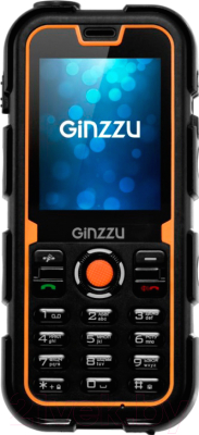 Мобильный телефон Ginzzu R2 Dual (черный/оранжевый)