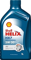 Моторное масло Shell Helix HX7 5W30 Professional AV (1л) - 