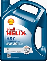 Моторное масло Shell Helix HX7 Professional AV/5 5W30 (5л) - 