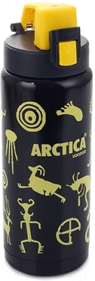 Термокружка Арктика 702-600W (черный/желтый)