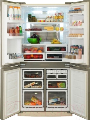 Холодильник с морозильником Sharp SJ-EX98F-BE