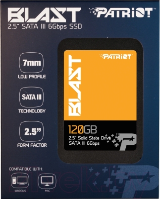 SSD диск Patriot Blast 120GB (PBT120GS25SSDR)