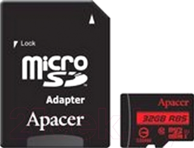 Карта памяти Apacer microSDHC UHS-I U1 Class 10 32Gb (AP32GMCSH10U5-R)