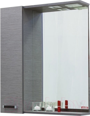 Шкаф с зеркалом для ванной Sanflor Торонто 60 L / Tor.02.60 (венге/орфео серый)