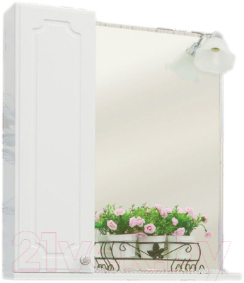 Шкаф с зеркалом для ванной Sanflor Ксения 70 L / Ksn.02.70