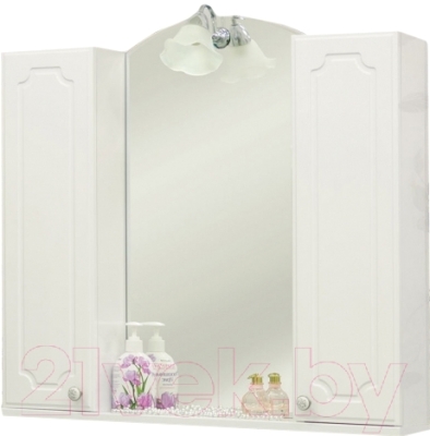 Шкаф с зеркалом для ванной Sanflor Ксения 80 / Ksn.02.80