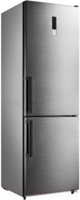 Холодильник с морозильником Berson BR188NF/LED (нержавеющая сталь)
