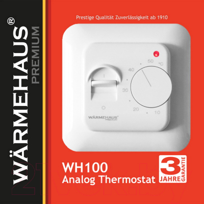 Терморегулятор для теплого пола Warmehaus WH 100 (альпийский белый)