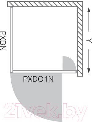 Душевая стенка Roltechnik Proxima Line PXBN/90 (хром/прозрачное стекло)
